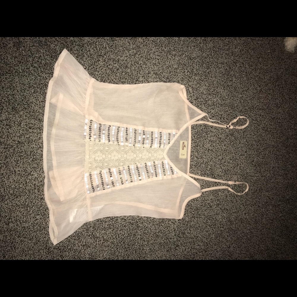Shear light pink tank top